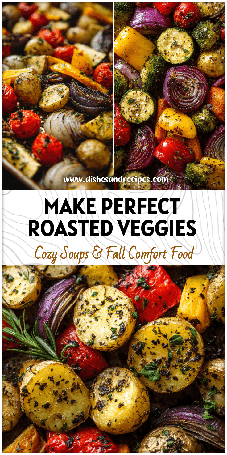 A tray of colorful herb and garlic Seasoned Veggies Roasted Vegetables fresh from the oven.